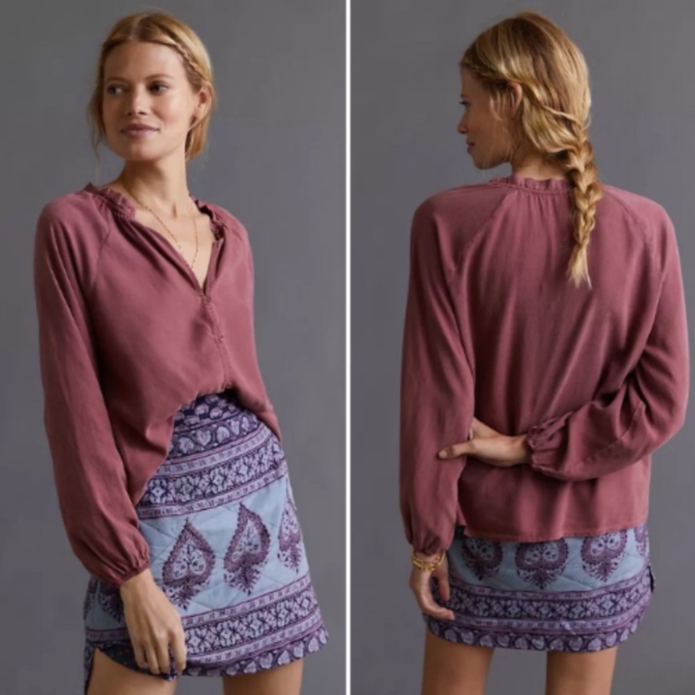 NWT ANTHROPOLOGIE Cloth & Stone Blouse medium
